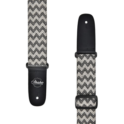 AMUMU Chevron Guitar Strap -HL02W-BW